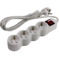 SP4W-150. Сетевой фильтр 4 розетки, 5м, белый. 5bites