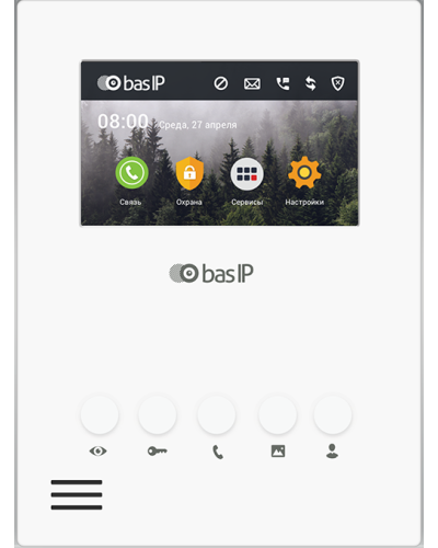 AU-04LA (AU-04L) WHITE. Монитор IP-домофона. BAS-IP в Тюмени