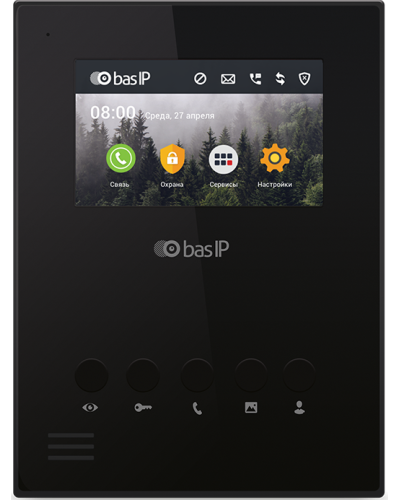 AU-04LA (AU-04L) BLACK. Монитор IP-домофона. BAS-IP в Тюмени