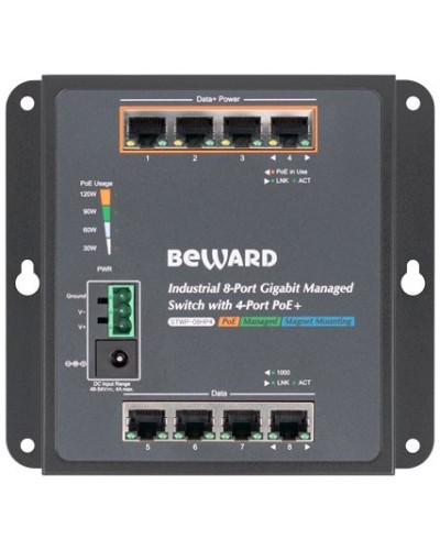STWP-08HP4. Коммутатор 8-портовый. Beward в Тюмени