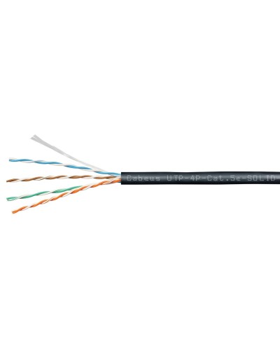 UTP-4P-Cat.5e-SOLID-OUT-PE-UV-100 (11246c-5). Кабель «витая пара» (LAN) для структурированных систем связи. CABEUS в Тюмени