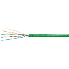 UTP-4P-Cat.5e-SOLID-LSZH-GN-100 (9779c-5). Кабель «витая пара» (LAN) для структурированных систем связи. CABEUS