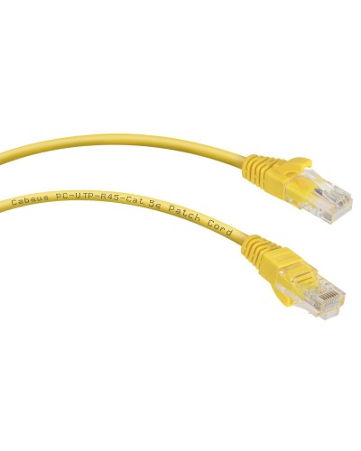 PC-UTP-RJ45-Cat.5e-5m-YL (7688c), желтый. Патч-корд медный. CABEUS в Тюмени