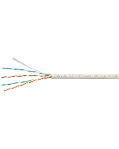 UTP-4P-Cat.5e-SOLID-WH-100 (7471c-5). Кабель «витая пара» (LAN) для структурированных систем связи. CABEUS в Тюмени