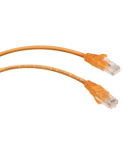 PC-UTP-RJ45-Cat.5e-3m-OR (7685c), оранжевый. Патч-корд медный. CABEUS в Тюмени