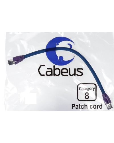PC-SSTP-RJ45-Cat.8-0.5m-LSZH (9700c), серый. Патч-корд медный. CABEUS в Тюмени