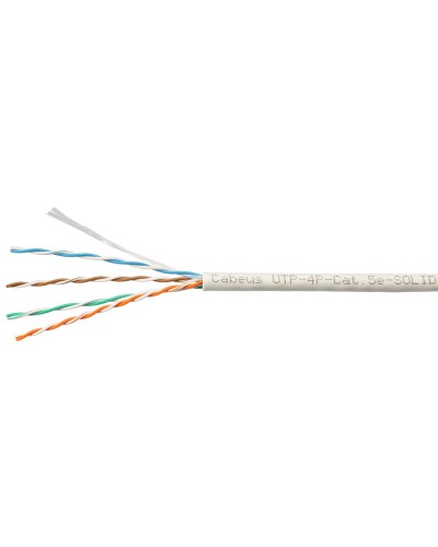 UTP-4P-Cat.5e-SOLID-LSLTx-GY-100 (10945c-5). Кабель «витая пара» (LAN) для структурированных систем связи. CABEUS в Тюмени