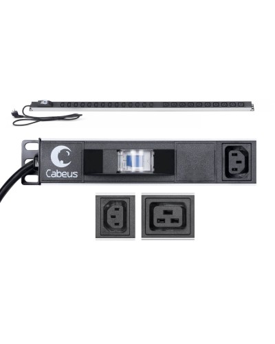 PDU-16-14C13-10C19-B-C14 (9553c). Блок розеток. CABEUS в Тюмени