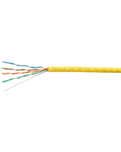 UTP-4P-Cat.5e-SOLID-LSZH-YL-100 (9780c-5). Кабель «витая пара» (LAN) для структурированных систем связи. CABEUS в Тюмени