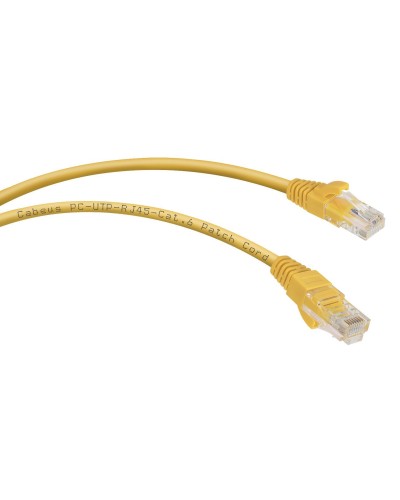 PC-UTP-RJ45-Cat.6-0.3m-YL (8703c), желтый. Патч-корд медный. CABEUS в Тюмени