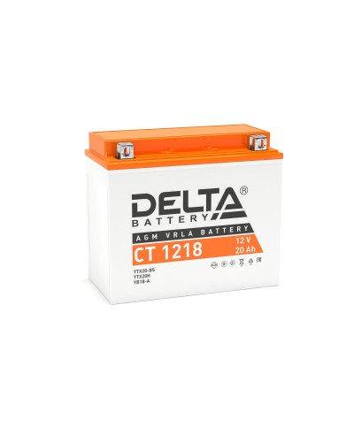 Delta CT 1218. Аккумулятор герметичный свинцово-кислотный стартерный. Delta в Тюмени