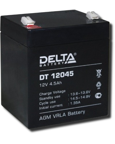 Delta DT 12045. Аккумулятор герметичный свинцово-кислотный. Delta в Тюмени