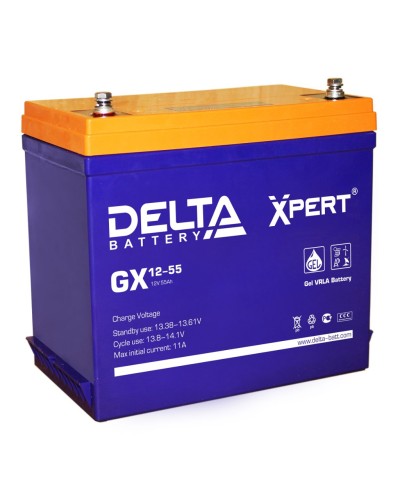 Delta GX 12-55. Аккумулятор герметичный свинцово-кислотный. Delta в Тюмени