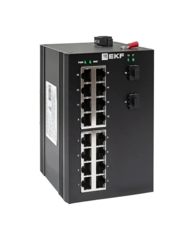 TSX-U-2GX/SFP-16GT. Промышленный неуправляемый коммутатор. EKF в Тюмени