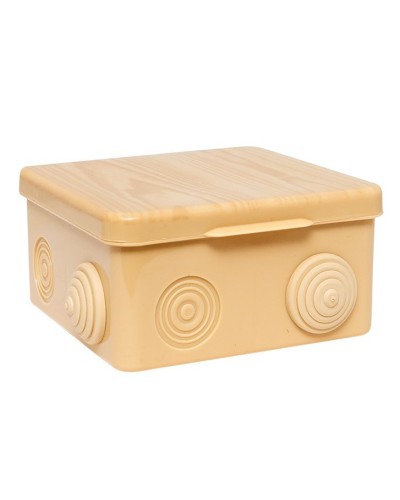 КМР-030-014 с крышкой (100х100х55) светлое дерево IP54 (plc-kmr-030-014-s). Коробка распределительная. EKF в Тюмени