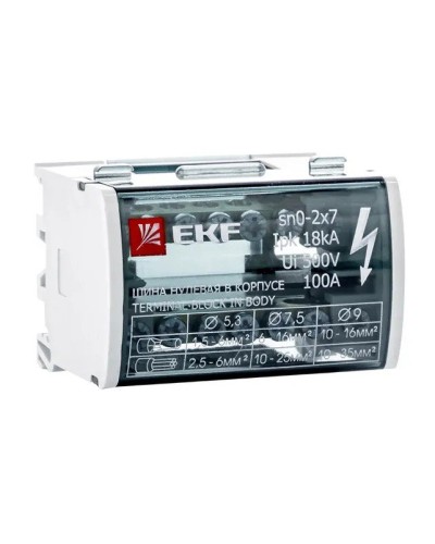 Шина нулевая в корпусе 2х7 (sn0-2х7). Шина нулевая в корпусе. EKF в Тюмени