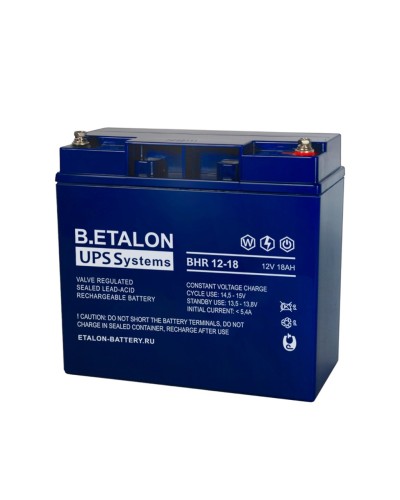 B.ETALON BHR 12-18. Аккумулятор герметичный свинцово-кислотный. ETALON в Тюмени