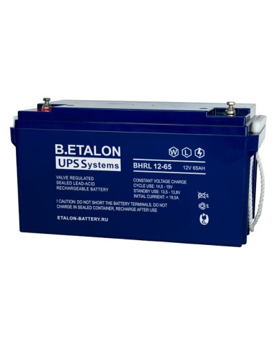B.ETALON BHRL 12-65. Аккумулятор герметичный свинцово-кислотный. ETALON в Тюмени