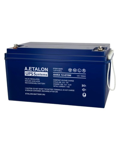 A.ETALON AHRX 12-670W (150). Аккумулятор герметичный свинцово-кислотный. ETALON в Тюмени