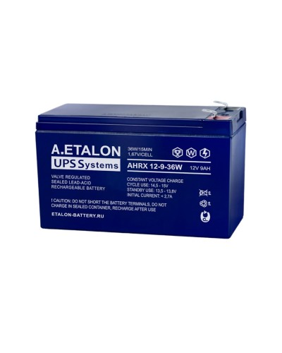 A.ETALON AHRX 12-9-36W. Аккумулятор герметичный свинцово-кислотный. ETALON в Тюмени