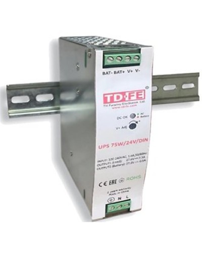UPS 75W/24V/DIN. Блок бесперебойного питания. FARADAY в Тюмени