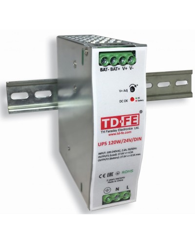 UPS 120W/24V/DIN. Блок бесперебойного питания. FARADAY в Тюмени