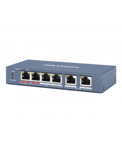 DS-3E0106P-E/M. Коммутатор с питанием POE. Hikvision в Тюмени