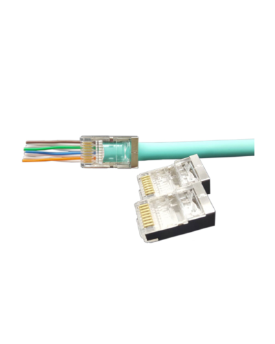 PLEZ-8P8C-U-C6-SH-100 (100 шт). Разъем RJ-45. Hyperline в Тюмени