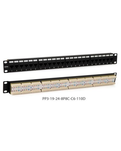 PP3-19-24-8P8C-C6-110D. Патч-панель 19. Hyperline в Тюмени