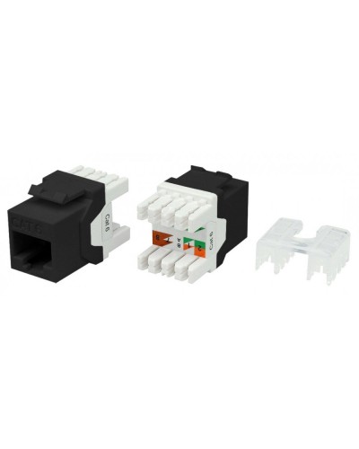 KJ8-8P8C-C6-180-BK. Вставка Keystone Jack RJ-45. Hyperline в Тюмени