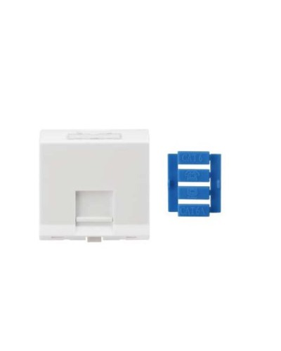SIP3A-1K-M45-45. Вставка угловая 45x45 для 1 модуля Кeystone Jack, со шторками. Hyperline в Тюмени