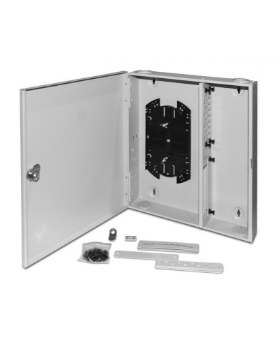 FO-WBX-4xSLT-W140H42-32UN-GY. Кросс оптический настенный. Hyperline в Тюмени