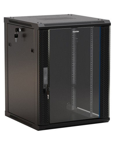 TWB-0966-GP-RAL9004. Шкаф телекоммуникационный 19 настенный 9U. Hyperline в Тюмени