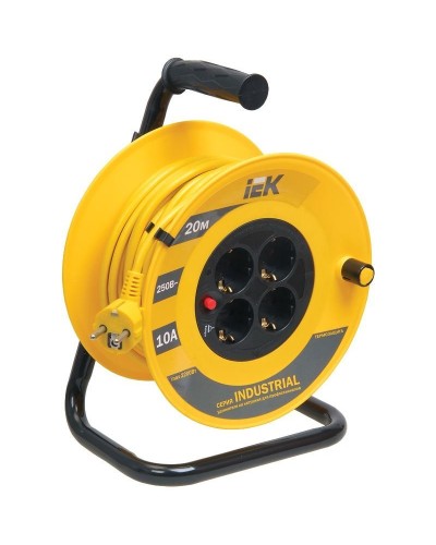 УК20 4 места, 20м (WKP15-16-04-20). Удлинитель на катушке Industrial. IEK в Тюмени