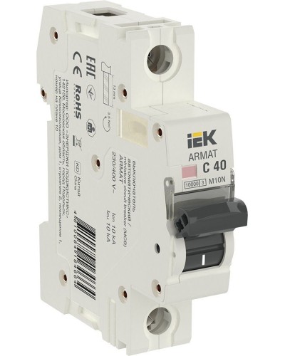 M10N 1P C 40А 10кА ARMAT (AR-M10N-1-C040). Автоматический выключатель. IEK в Тюмени