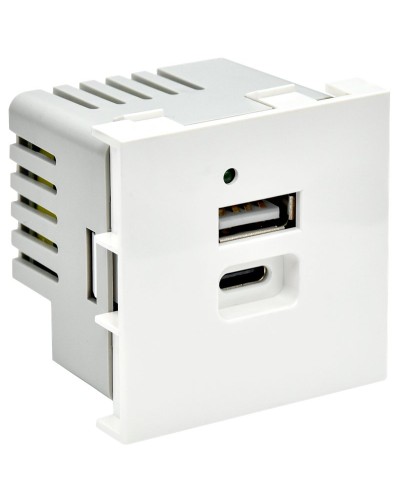 Розетка USB A+C 4,2А PRIMER РКЮ-25-40-П белый IEK (PR-KK40D-RU-0-2-AC-K01). Розетка USB. IEK в Тюмени