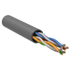 GENERICA U/UTP кат. 5E 100МГц 4 пары PVC INDOOR серый (BC1-C5E04-111-100-G). Кабель «витая пара» (LAN) для структурированных систем связи. IEK