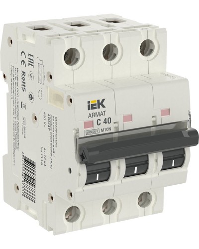 M10N 3P C 40А 10кА ARMAT (AR-M10N-3-C040). Автоматический выключатель. IEK в Тюмени