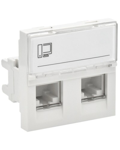 Розетка RJ45 кат.5E PRIMER РКИ-22-00-П-5 белый IEK (PR-KK40D-RI-0-2-2C5EU-K01). Розетка RJ-45. IEK в Тюмени