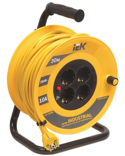 УК50 4 места, 50м (WKP15-16-04-50). Удлинитель на катушке Industrial. IEK в Тюмени