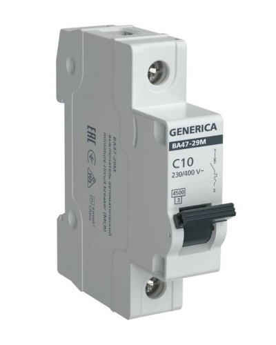 GENERICA ВА47-29М 1P C 10А 4,5кА (MVA21-1-010-C-G). Автоматический выключатель. IEK в Тюмени