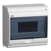 Корпус пластиковый КМПн 2/9-1 IP31 белый KREPTA 3 (MKP42-N-09-31-01). Щиток модульный с прозрачной дверцей, настенный. IEK