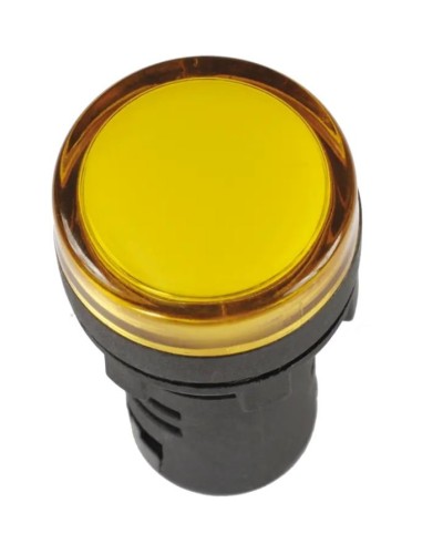 Лампа AD22DS (LED) матрица D22 мм желтый 12В AC/DC желтый (BLS10-ADDS-012-K05). Светосигнальный индикатор. IEK в Тюмени