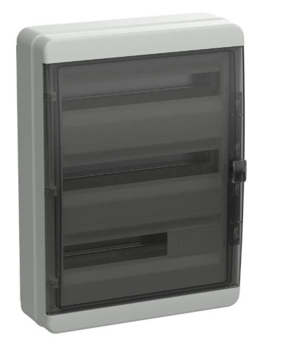 Корпус пластиковый КМПн-54 IP65 TEKFOR (TF5-KP72-N-54-65-K03-K02). Корпус модульный пластиковый черная прозрачная дверь. IEK в Тюмени