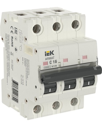 M10N 3P C 16А 10кА ARMAT (AR-M10N-3-C016). Автоматический выключатель. IEK в Тюмени