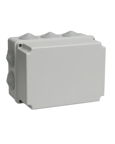 Коробка распаячная КМ41245 190х140х120 открытой проводки IP44 10 гермовводов серая (UKO10-190-140-120-K41-44). Коробка распаячная безгалогенная (HF). IEK в Тюмени