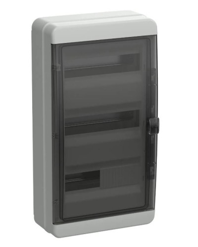 Корпус пластиковый КМПн-36 IP65 TEKFOR (TF5-KP72-N-36-65-K03-K02). Корпус модульный пластиковый черная прозрачная дверь. IEK в Тюмени