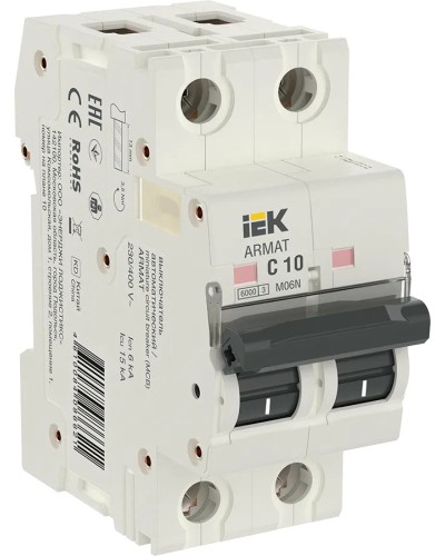 M06N 2P C 10А 6кА ARMAT (AR-M06N-2-C010). Автоматический выключатель. IEK в Тюмени
