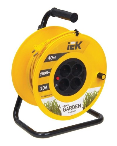 УК40 4 места, 40м (WKP23-10-04-40). Удлинитель на катушке Garden. IEK в Тюмени