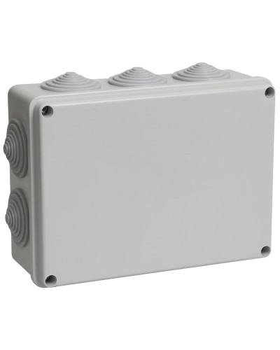 Коробка распаячная КМ41243 190х140х70 открытой проводки IP44 10 гермовводов серая (UKO11-190-140-070-K41-44). Коробка распаячная безгалогенная (HF). IEK в Тюмени